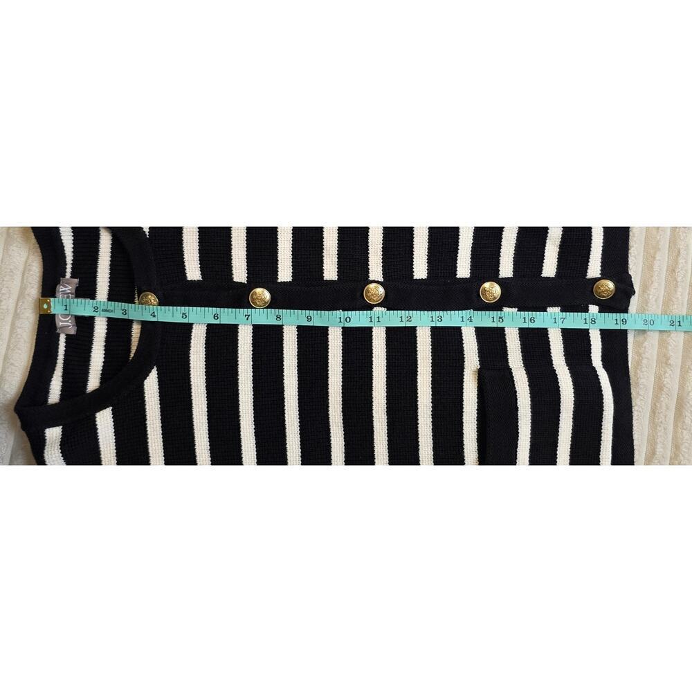 J. Crew Emilie Stripe Sweater 100% Cotton Lady Jacket - Picture 11 of 12